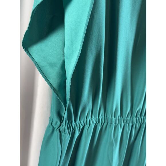 New York & Co Pleated Short Sleeves Dress,Green, Sz: M, 64-40 - Picture 8 of 16